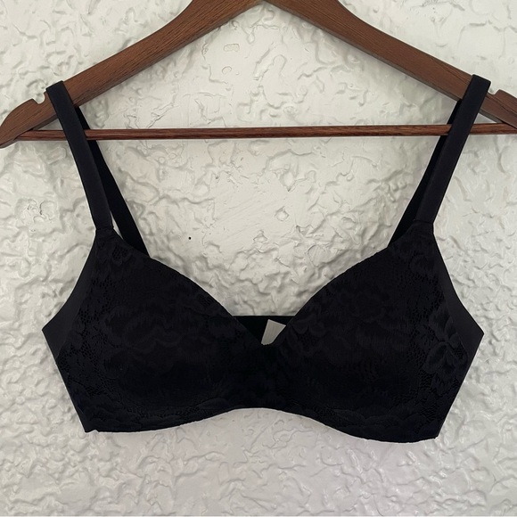 Knix Wing Woman Contour Bra Black Floral Lace Size 2 (36A) - Picture 2 of 7